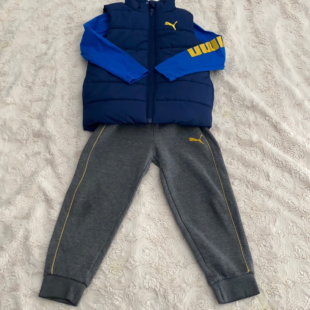 Puma 3-set Jogger Pant & Vest Suit